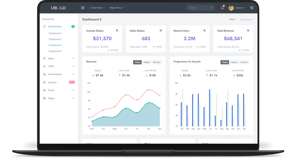 Web-based automotive business software on a laptop
